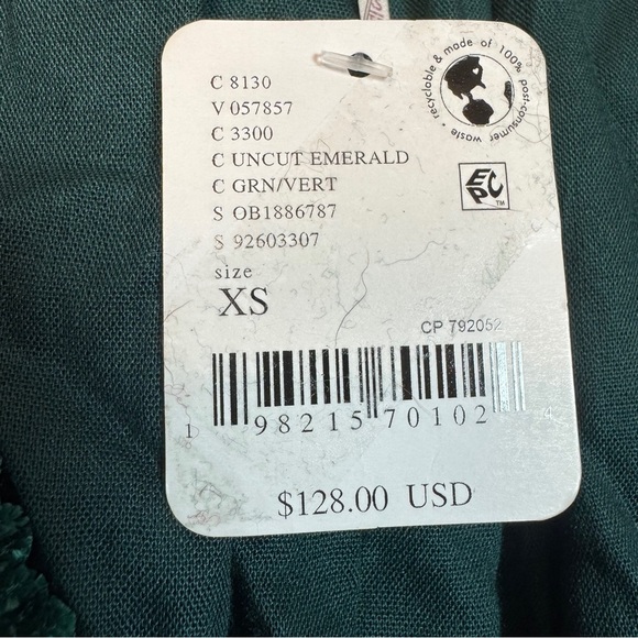 NEW FREE PEOPLE‎ portia velvet mini dress in uncut emerald Size XS - Picture 6 of 16